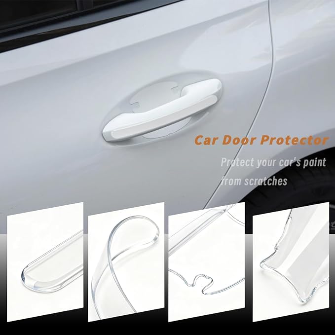 Door Handle Ultra Thin Transparent Protector, 14pcs Scratch Protector Compatible with Most Vehicle Model for Rear View Mirror/Handles/Bumpers/Door Edges