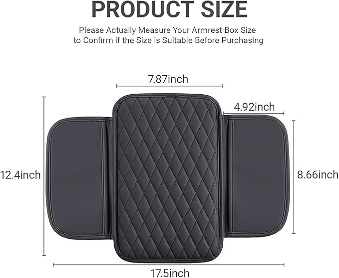 Car Center Console Pad for Lincoln Aviator 2019 2020 2021 2022 2023 2024 2025, Leather Center Console Armrest Protector Cover with 2 Storage Bags, Car Accessories,Grey