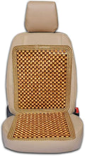 ZONETECH Wooden Beaded Car Driver Seat Cushion - Natural Double Strung Massaging Universal Comfortable Car Seat Cover Cushion with High Ventilation