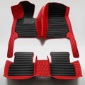 Car Floor Mats Automotive Floor Mats Vehicle Specific All Weather Protection Custom Compatible with Most of 98% Cars SUVs (Black and Red)
