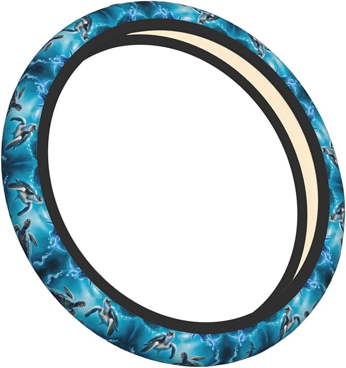 Cool Sea Turtles Universal Fit Steering Wheel Cover for Car, Truck, and SUV, Durable Steering Wheel Protection