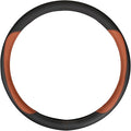 18 Inch Steering Wheel Cover, Leather Truck Steering Wheel Covers for Semi Trucks & Big Rigs, (Black Brown, 45cm/18)