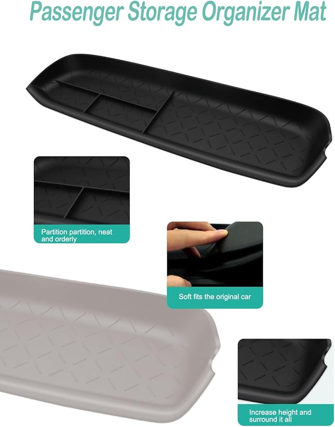 HZCZLO Glove Box Organizer Tray Compatible with Toyota RAV4 2023 2022 2021 2020 2019 Accessories Passenger Storage Insert Mat,Passenger Storage Organizer for Toyota RAV4