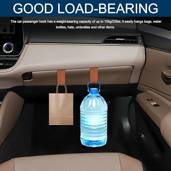 Car Co-Pilot Glovebox Hooks, Glove Box Organizer for Car, Anti-Scratch Vehicle Passenger Seat Storage Hanger, Auto Accessories Auto Glove Box Front Seat Hook for SUV Sedan Truck (Orange)