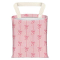 BEAKND Hanging Car Garbage Bag, Cute Car Trash Can Bag, Automotive Accessories for Women Men Cute Pink Bow Stripe