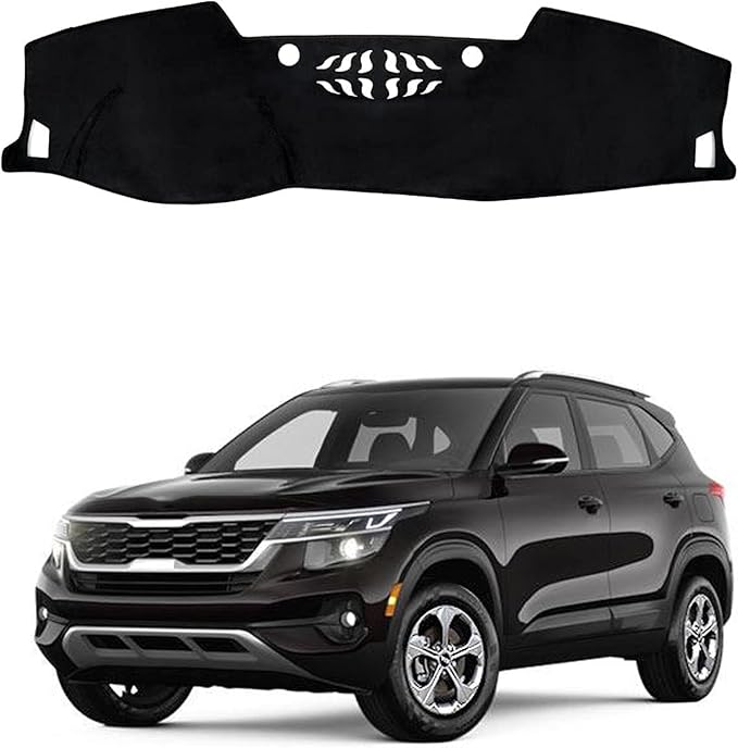 Dashboard Mat Cover for Kia Seltos 2019-2023 Nonslip Center Console Sunshield Glare UV Rays Protector Accessories