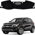 Dashboard Mat Cover for Kia Seltos 2019-2023 Nonslip Center Console Sunshield Glare UV Rays Protector Accessories
