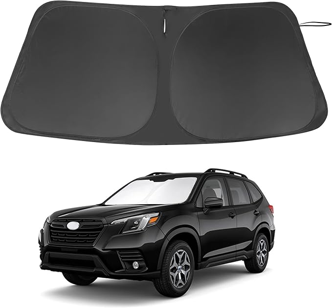 Windshield Sun Shade Custom Fit 2019-2024 2025 Subaru Forester Accessories(Crossover, Base, Premium, Sport, Limited) Front Sunshade Keep Car Interior Cool