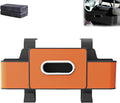 Car Organizers And Storage Box Behind Seat, Multifunctional Car Seat Back Storage Box, Large Capacity Backseat Hanging Organizer With Cup Holder & Hooks, For Road Trips & Daily Driving (Orange)