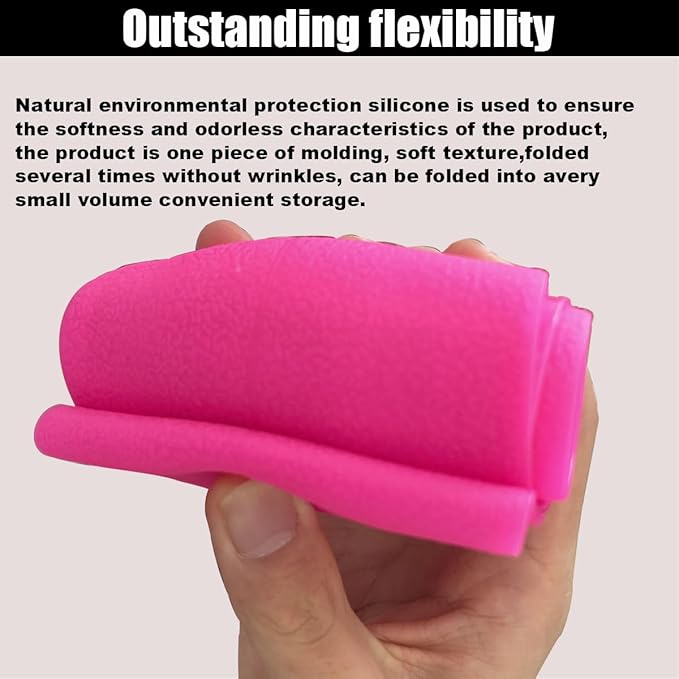 Car Steering Wheel Cover, Soft Odorless Silicone Steering Wheel Protector, Anti-Slip Auto Steering Wheel Cover Universal Fit 14 Inch, Vehicle Interior Accessories for Cars SUVs Trucks (Pink)