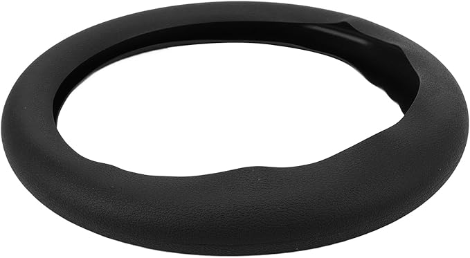 Silicone Steering Wheel Cover, Antislip Design, Sweatproof Protector for Cars, Fits Most Standard Sizes (Black)