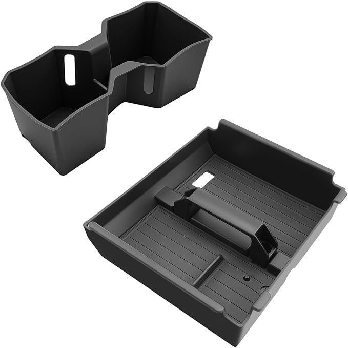 SKTU 2Pcs 2025 2026 4Runner Center Console Organizer for 2025 2026 Toyota 4Runner Cup Holder & Console Organizer Toyota 4Runner 2025 2026 Accessories Durable Console Tray Cup Holder