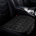 Car Seat Cushion, Soft Plush Vehicle Driver Seat Pad with Storage Pocket, Non-Slip Flat Rubber Bottom, Universal Seat Protector Cover for Truck, Car, SUV, Home, Office, Chair(Black)