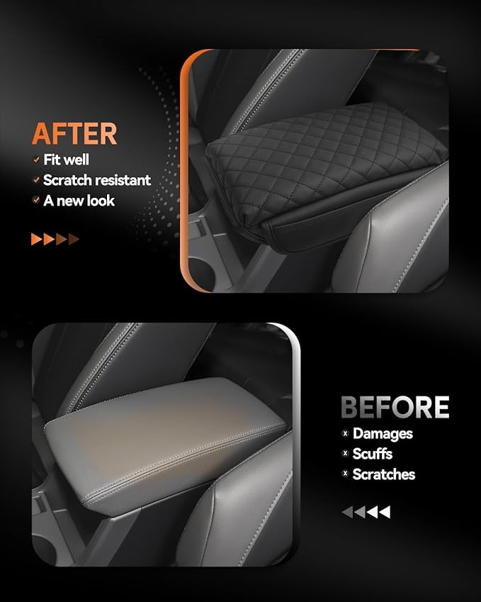 CDEFG for Subaru Impreza 2024-2025 2026 Center Console Cover Armrest Box Cover for Impreza (Base, Sport, RS) Accessories Console Arm Rest Protector Thickened with Side Pocket