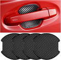 Mandark Car Door Handle Cup Scratch Protector, 4PCS 3D TPU Carbon Fiber Vehicle Door Bowl Sticker, Automotive Door Handle Paint Protective Film Cover Accessories, Universal for Most Cars (Large)