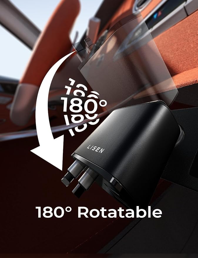 LISEN Retractable Car Charger, Lighting Deals of Today, Retractable Car Charger for iPhone 17 Pro Max Air 16 15 iPad Samsung, Valentines Day Gifts for Men Women, Car Accessories for Truck Jeep Ford