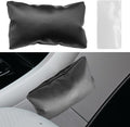 Car Knee Cushion Pad, PU Leather Automotive Center Console Elbow Armrest Pillow, Soft Auto Door Leg Support Pad Protector, Universal Vehicle Interior Comfort Accessories (Black)