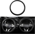 Car Steering Wheel Cover, Microfiber Breathable Ice Silk Leather Steering Wheel Cover Soft Anti-Slip Safety, 15inch Four Season Universal Fits for Most Truck,SUV,Cars (Black Ice Silk)