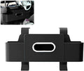 ROVIA Multifunctional 3‑in‑1 Car Seat Back Storage Box Organizer with Cup Holders, Tissue Box Slot & Headrest Hooks – Backseat Car Organizer for Phones, Snacks, Drinks, Bags, Travel Storage (Black)
