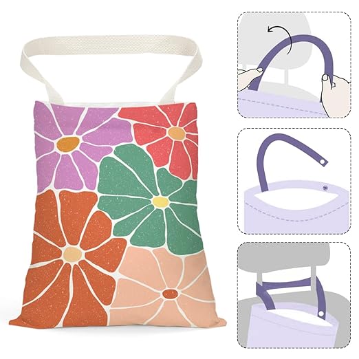 Pykfrhh Retro Flower Car Trash Can, Car Trash Bag Hanging, Waterproof Cars Back Seat Hanging Organizer and Storage Trash Bags for Vehicle Travelling Camping