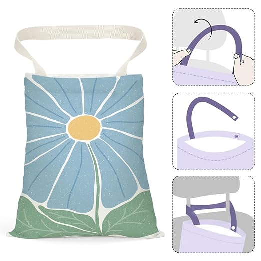 Groovy Flower Car Trash Can, Car Trash Bag Hanging, Waterproof Cars Back Seat Hanging Organizer and Storage Trash Bags for Vehicle Travelling Camping