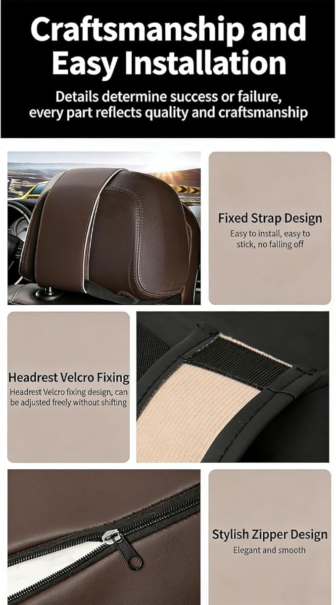 Car Lumbar Support and Neck Pillow Kit for Ford Mustang MACH-E 2020-2025, Ergonomic Memory Foam Headrest Pillow Back Cushion for Neck Back Pain Relief