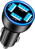USB Car Carplay Charger, Rombica 4-Port 4.8A USB Car Power Adapter, 4 in 1 48W Fast Charging Cigarette Lighter for iPhone 17 17 Pro Max 16 15 14 13 12 11 Pro, Galaxy S26 S25 S24 S23, Pixel, iPad Pro