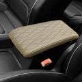 Universal Style Memory Cotton Car Armrest Box Pad, 2026 New Leather Car Armrest Box Pad Waterproof Auto Center Console Pad Universal Arm Rest Cushion Pads for SUV/Truck/Vehicle (Beige)