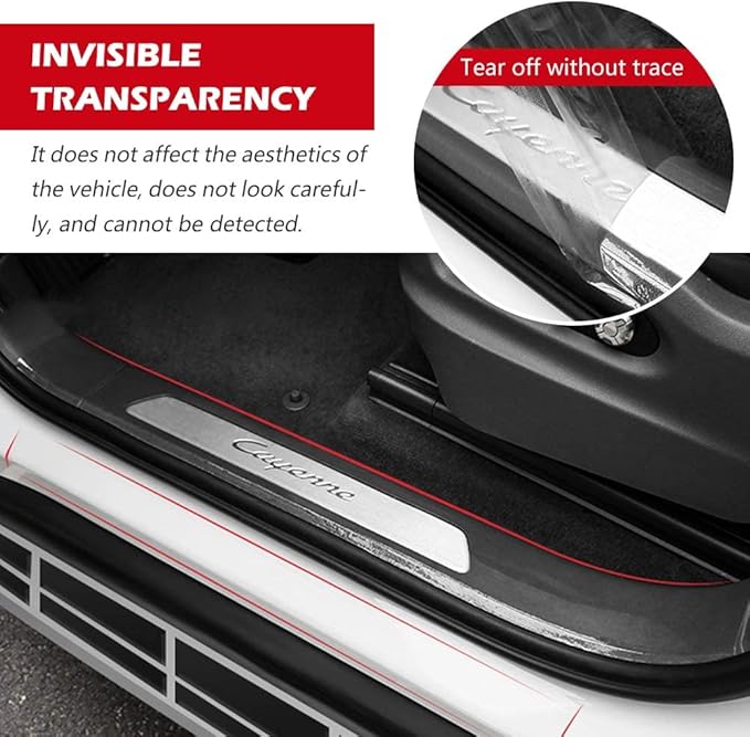 CloudBuyer Universal Door Edge Protector, Clear Sill Guard Film with Anti-Collision Protection for Vehicles (33Ft x 4In, Transparent)