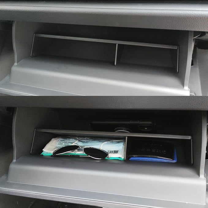 TACORBO Glove Box Organizer Compatible with RAV4 2025 2024 2023 2022 2021 2020 2019 Accessories, Insert Glove Compartment Dividers Black ABS Materials – Not for Large Glove Box Versions