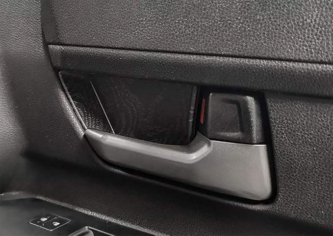 HAISASLLAY Car Inner Door Handle Bowl Cover Trim Compatible with Toyota New 4Runner 6th Gen. 2025 2026+, ABS Scratch Protector, Interior Accessories 4PCS, Black Wood Pattern