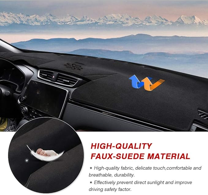 Cartist Suede Dash Mat Cover for Honda CR-V CRV 2017-2022 Dash Cover Nonslip Dashboard Mat Protector Sunshade No Glare