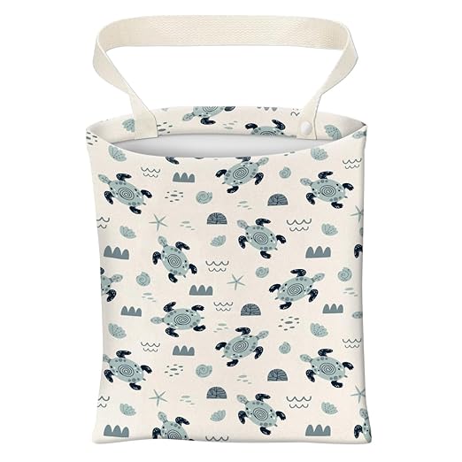Car Trash Can, Cute Car Trash Bag, Hanging Car Organizer and Storage Bag, Trash Bin for Car Accessories, Vehicle, Travelling, Camping Cute Sea Turtle