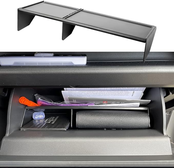 TACORBO Glove Box Organizer Compatible with RAV4 2025 2024 2023 2022 2021 2020 2019 Accessories, Insert Glove Compartment Dividers Black ABS Materials – Not for Large Glove Box Versions
