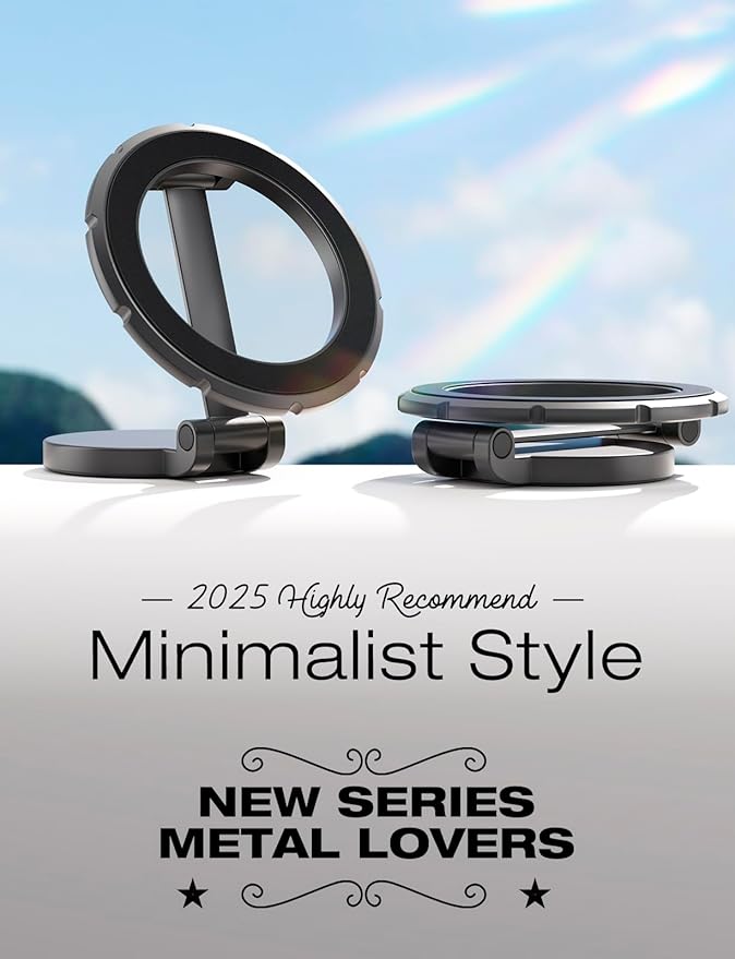 for Mag-Safe Car Mount- 360° Rotation Magnetic Phone Mount for Car Dash Dashboard, Foldable Metal Magnets Car Phone Holder Compatible iPhone 15 14 13 12 Pro Max Plus Mini MagSafe Case