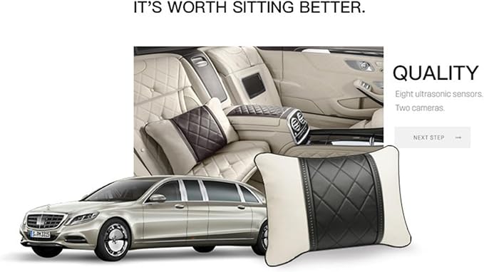 Lumbar Support Pillows for Car Automotive Seat Cushions Lower Back Pillow for Mercedes Benz Maybach S-Class Waist Pillow Car Accessories