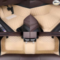 Customize All-Weather Protection Waterproof Leather Floor Mats for Cars, SUVs, and Trucks According to Automotive Model (Beige)