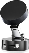 Car Phone Mount with Strong Magnet & Vacuum Suction, Compatible with Magsafe, Lightweight Portable Design for iPhone 16/15 Pro Max, S25/S24, Pixel 9/8, Use for Car/Office/Home/Gym (Black)