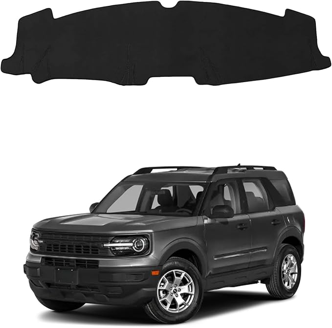Dashboard Mat Cover for Ford Bronco Sport 2024 2023 2022 2021 Nonslip Center Console Sunshield Glare UV Rays Protector Accessories