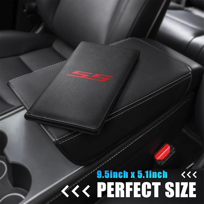 Annloysky Leather Car Registration and Insurance Cards Holder Compatible with Chevy Camaro SS, Vehicle Glove Box Car Organizer with Magnetic Shut, Documents License for Camaro SS Owners