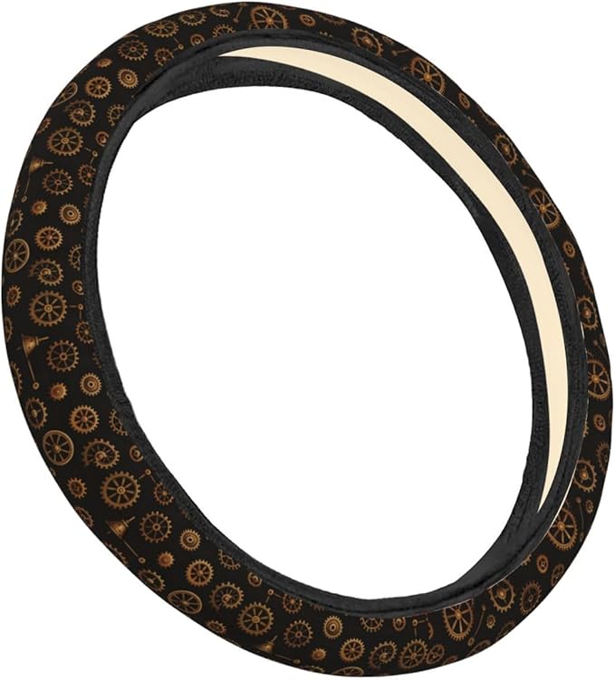 FeHuew Wheel Gears Steering Wheel Cover for Women, Girls 15 inch Universal Auto Car Anti Slip Wrap Steering Wheel Covers Fit for Vehicles, Truck, SUV