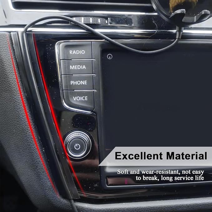 4PCS Car Concealed Wire Cover, Car Wire Sleeve, Automotive Power Cord Cover, Car Interior Accessories Adhesive Cable Hidden Protector for Cords USB Video Audio Network Cables Sleeve Organizer