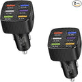 Car Charger Adapter, 6 USB Multi-Port Fast Charger QC3.0 USB Smart Shunt Cigarette Lighter Charger, Car Phone Charger for iPhone, Android, Samsung, Galaxy