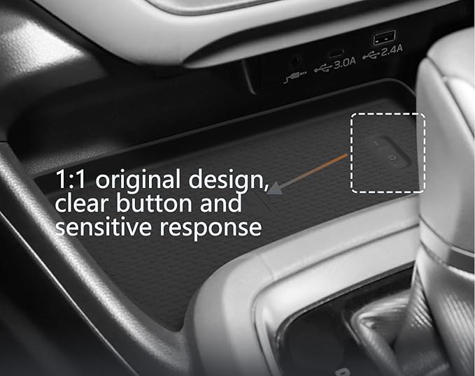 Wireless Charging Protective Mat for Subaru Crosstrek 2025, Car Wireless Charger Anti-Slip Pad, Cordless Charger Heat Insulating Silicone Material Non Slip Waterproof Accessories for Car Easy to Clean