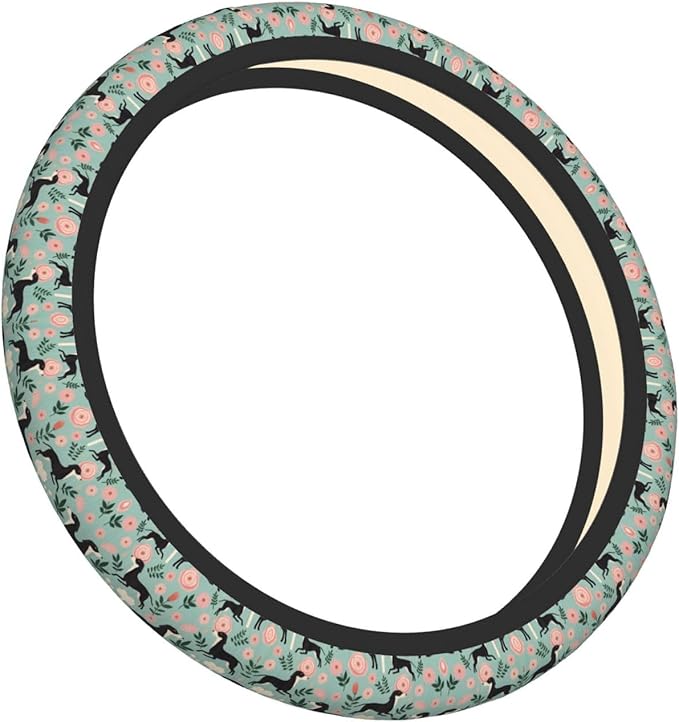 Italian Greyhound Universal Fit Steering Wheel Cover for Car, Truck, and SUV, Durable Steering Wheel Protection