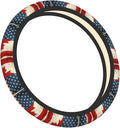 Neoprene Steering Wheel Cover Vintage Canadian America Flag Car Steering Wheel Cover Universal Fit for Most Cars