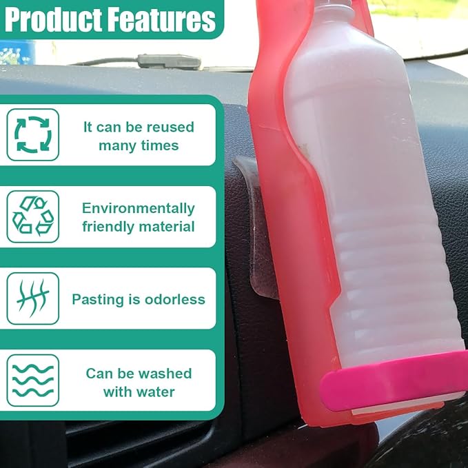 Sticky Gel Pads, Double Sided Adhesive Pads, Removable Traceless Gripping Pad, Washable Reusable Transparent Anti Slip Pad for Car Dashboard Office Home DIY Craft (5PCS)