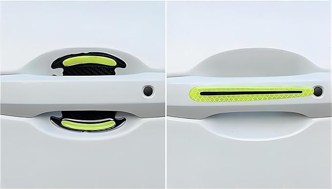 Car Door Protector-Door Handle Shielding Film, Door Dampening Pads, and Door Corner Guards for All Car Models - Noise Reduction & Anti-Scratch Solution (Green)
