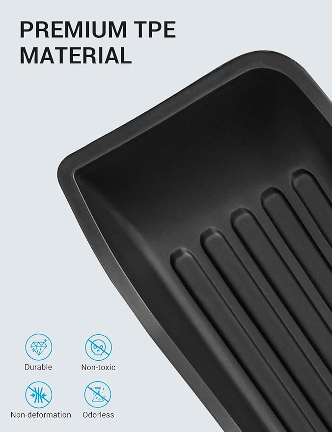 Motrobe 2026 Tesla Model Y Juniper Door Side Storage Box Door Pocket Liner Side Organizer Tray Waterproof TPE Front & Rear Model Y Juniper (Standard/Premium/Performance 2025/2026) Accessories