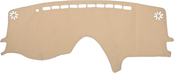 Car Dashboard Cover Mat Compatible for Toyota Sienna 2004-2010, Protective Polyester Beige Center Console Interior Trim Dash Board Mat